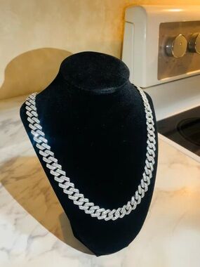 Moissanite 26 inch Cuban Chain